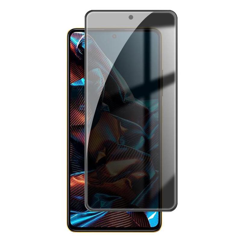 For Xiaomi Poco X5 Pro Kalebol High-Aluminum Screen-Printed Full-Coverage Black-Border Privacy Tempered Glass Film