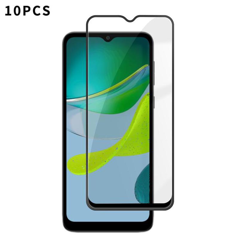 For Motorola Moto E13 10pcs Kalebol High-Aluminum Screen-Printed Full-Coverage Anti-Fingerprint Black-Bordered HD Tempered Glass Film