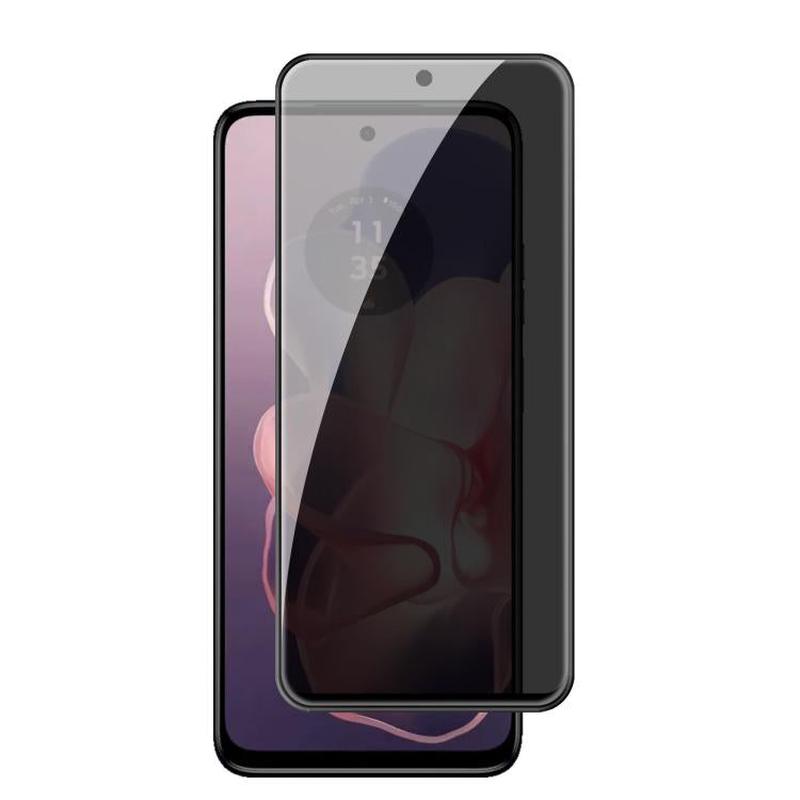 For Motorola Moto G Power 2024 5G Kalebol High-Aluminum Screen-Printed Full-Coverage Black-Border Privacy Tempered Glass Film