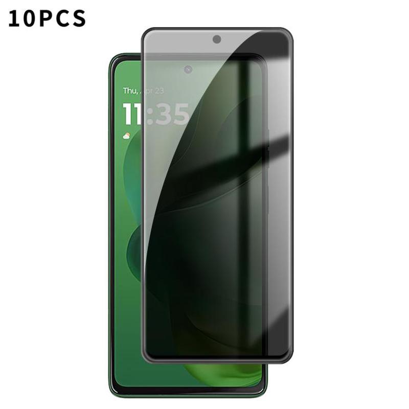For Motorola Moto G Power 2025 10pcs Kalebol High-Aluminum Screen-Printed Full-Coverage Black-Border Privacy Tempered Glass Film
