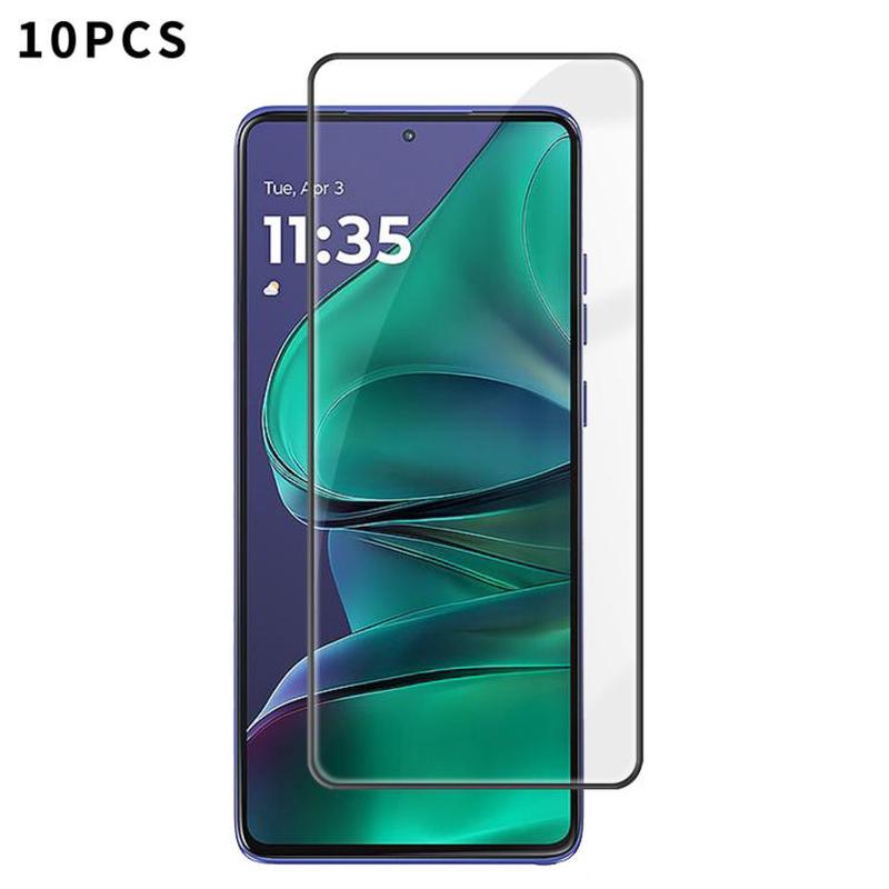 For Motorola Moto G Stylus 2025 10pcs Kalebol High-Aluminum Screen-Printed Full-Coverage Anti-Fingerprint Black-Bordered HD Tempered Glass Film