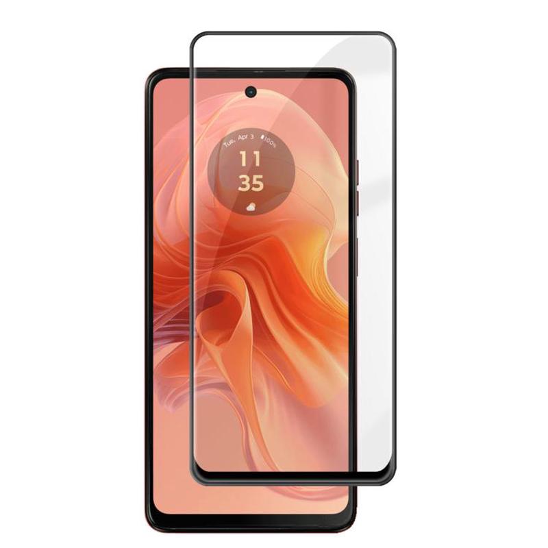 For Motorola Moto G04 Kalebol High-Aluminum Screen-Printed Full-Coverage Anti-Fingerprint Black-Bordered HD Tempered Glass Film