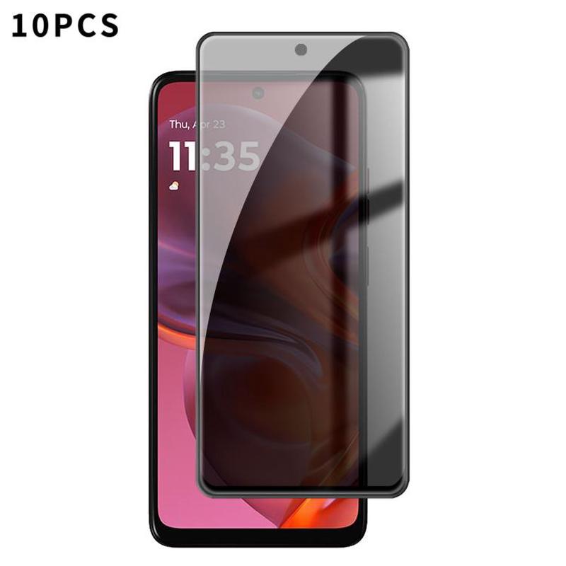 For Motorola Moto G05 10pcs Kalebol High-Aluminum Screen-Printed Full-Coverage Black-Border Privacy Tempered Glass Film