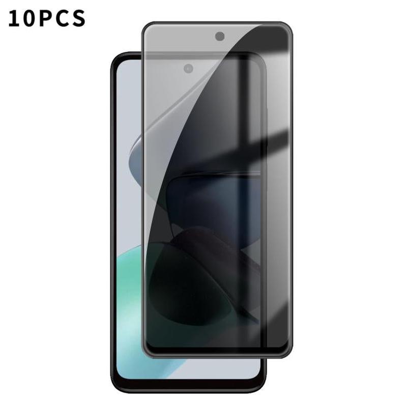 For Motorola Moto G23 10pcs Kalebol High-Aluminum Screen-Printed Full-Coverage Black-Border Privacy Tempered Glass Film