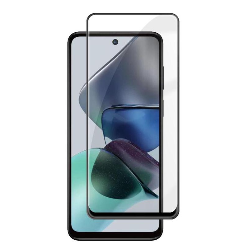 For Motorola Moto G23 Kalebol High-Aluminum Screen-Printed Full-Coverage Anti-Fingerprint Black-Bordered HD Tempered Glass Film