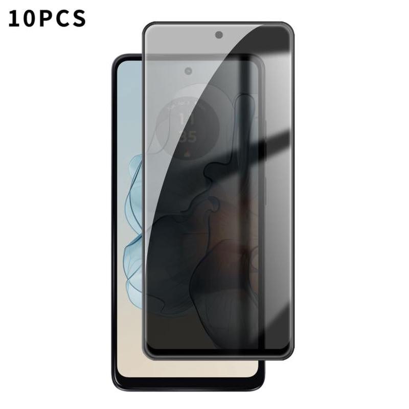 For Motorola Moto G24 Power 10pcs Kalebol High-Aluminum Screen-Printed Full-Coverage Black-Border Privacy Tempered Glass Film