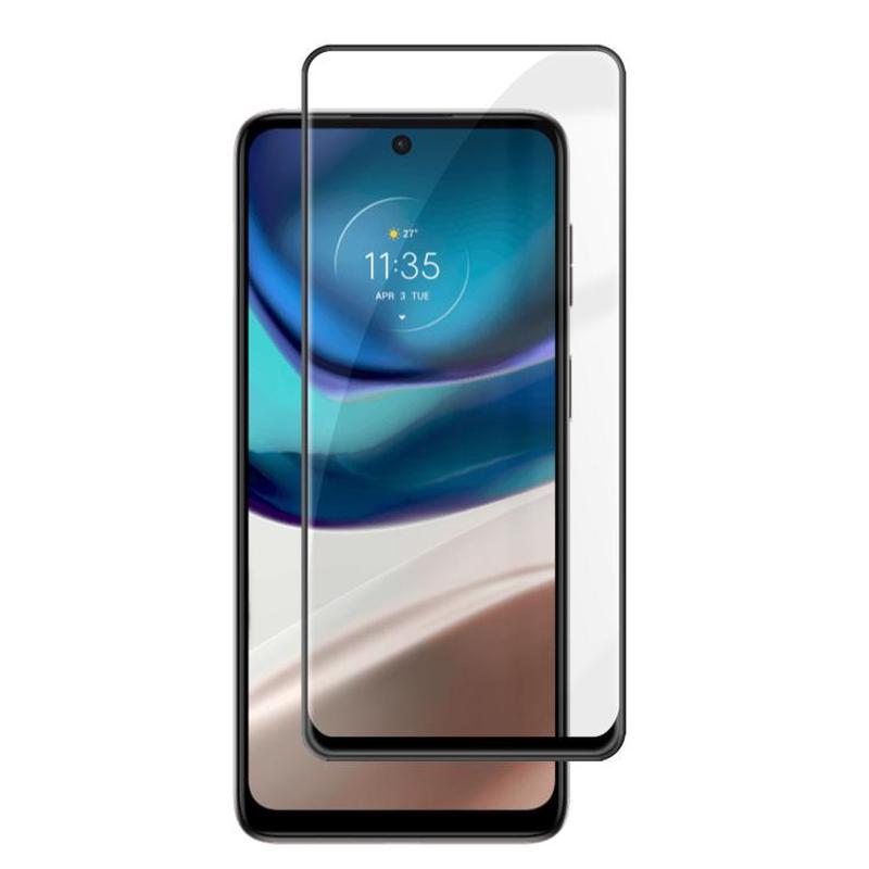 For Motorola Moto G42 Kalebol High-Aluminum Screen-Printed Full-Coverage Anti-Fingerprint Black-Bordered HD Tempered Glass Film