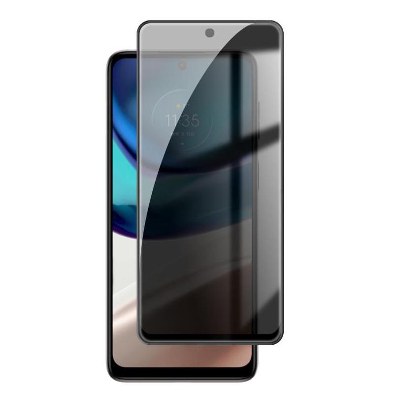 For Motorola Moto G42 Kalebol High-Aluminum Screen-Printed Full-Coverage Black-Border Privacy Tempered Glass Film
