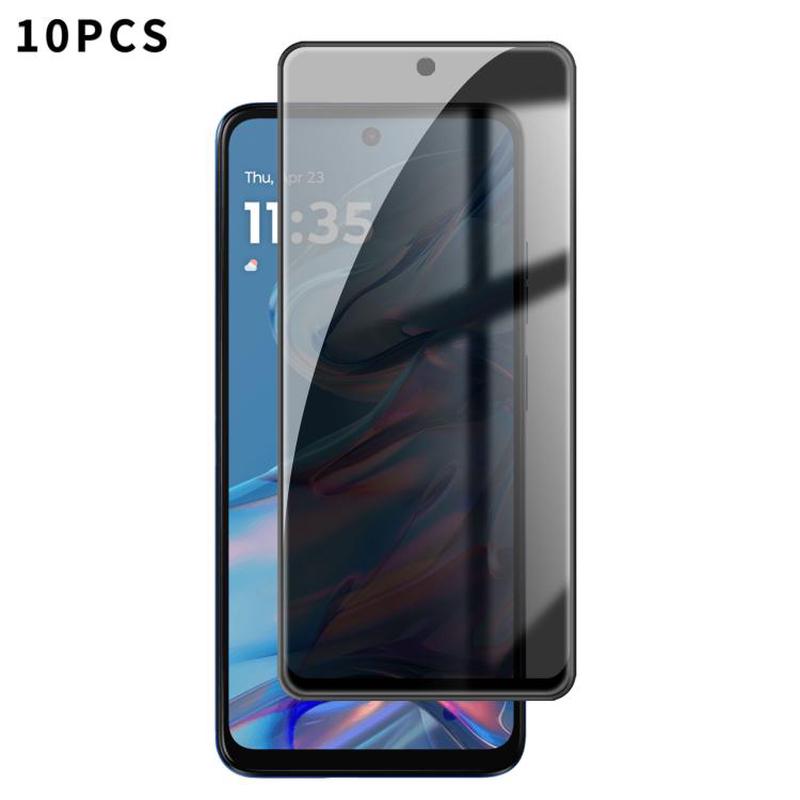 For Motorola Moto G45 5G 10pcs Kalebol High-Aluminum Screen-Printed Full-Coverage Black-Border Privacy Tempered Glass Film