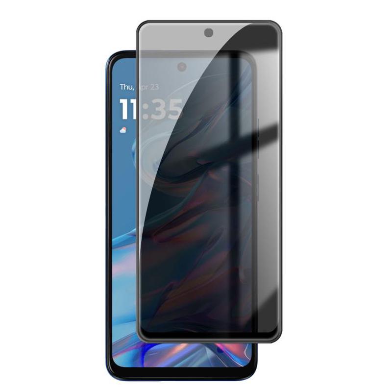 For Motorola Moto G45 5G Kalebol High-Aluminum Screen-Printed Full-Coverage Black-Border Privacy Tempered Glass Film