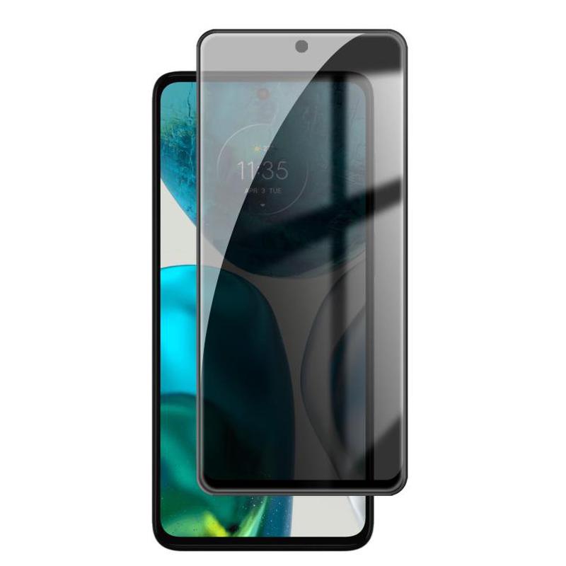 For Motorola Moto G52 Kalebol High-Aluminum Screen-Printed Full-Coverage Black-Border Privacy Tempered Glass Film