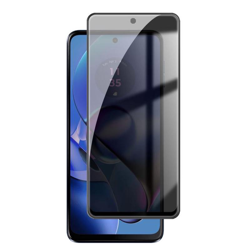 For Motorola Moto G64 5G Kalebol High-Aluminum Screen-Printed Full-Coverage Black-Border Privacy Tempered Glass Film