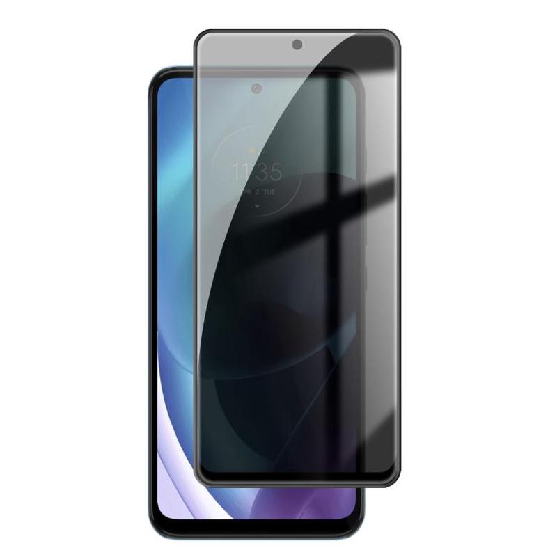 For Motorola Moto G71 5G Kalebol High-Aluminum Screen-Printed Full-Coverage Black-Border Privacy Tempered Glass Film