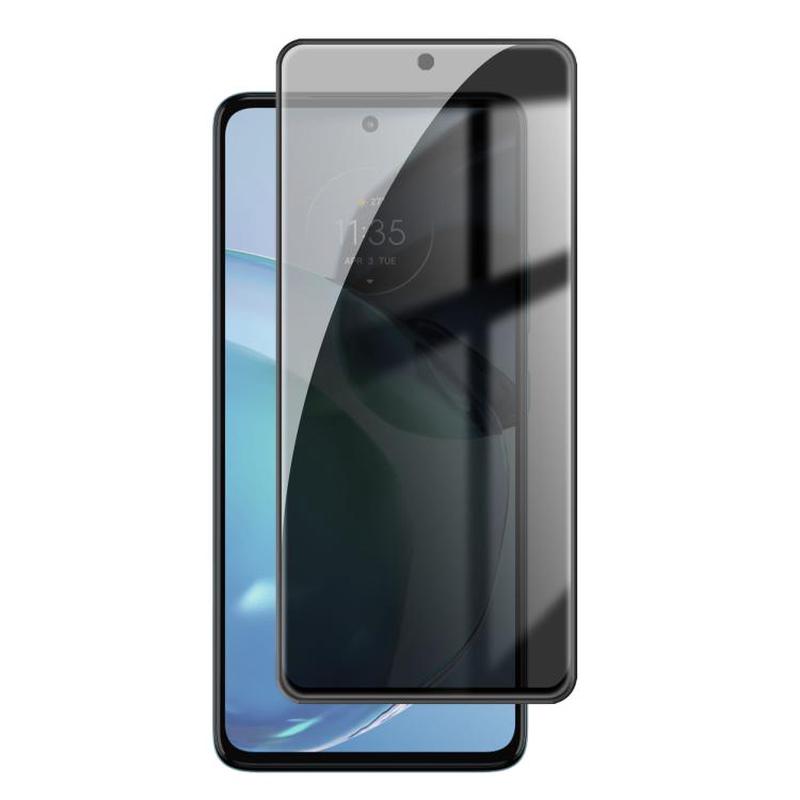For Motorola Moto G72 Kalebol High-Aluminum Screen-Printed Full-Coverage Black-Border Privacy Tempered Glass Film