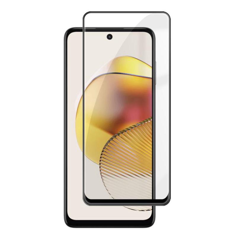 For Motorola Moto G73 Kalebol High-Aluminum Screen-Printed Full-Coverage Anti-Fingerprint Black-Bordered HD Tempered Glass Film