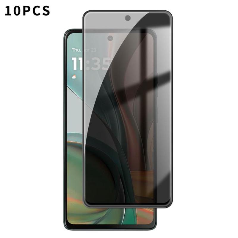 For Motorola Moto G75 5G 10pcs Kalebol High-Aluminum Screen-Printed Full-Coverage Black-Border Privacy Tempered Glass Film