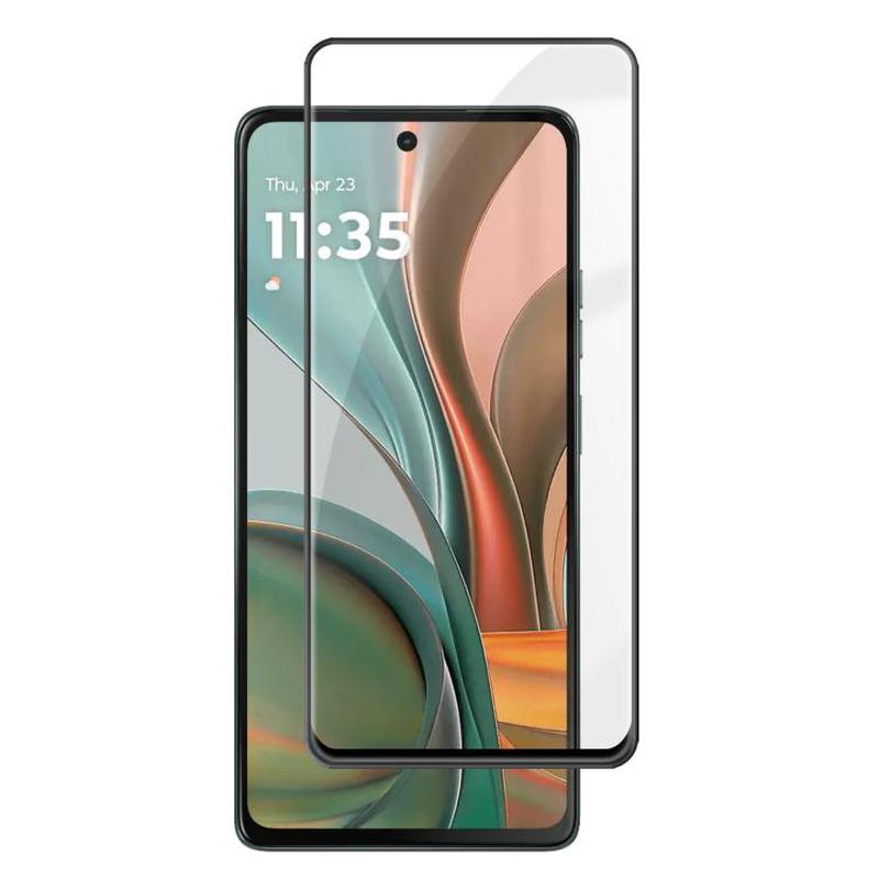 For Motorola Moto G75 5G Kalebol High-Aluminum Screen-Printed Full-Coverage Anti-Fingerprint Black-Bordered HD Tempered Glass Film