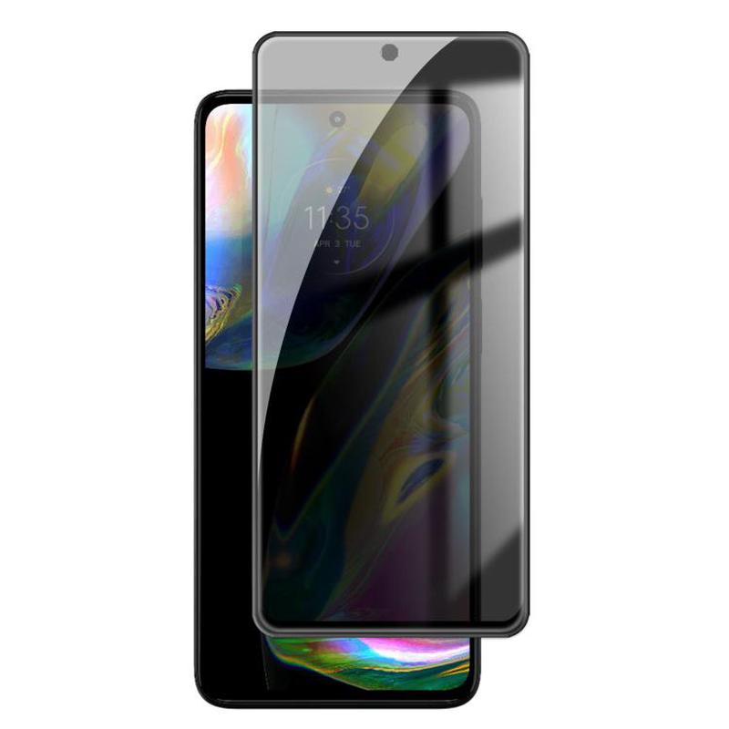 For Motorola Moto G82 Kalebol High-Aluminum Screen-Printed Full-Coverage Black-Border Privacy Tempered Glass Film