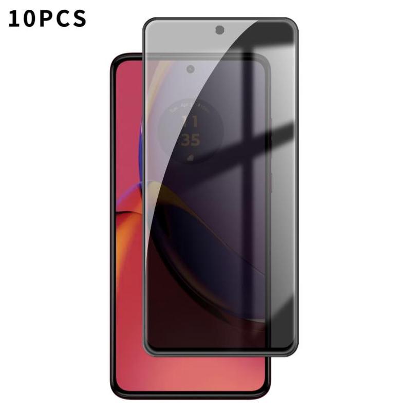 For Motorola Moto G84 10pcs Kalebol High-Aluminum Screen-Printed Full-Coverage Black-Border Privacy Tempered Glass Film