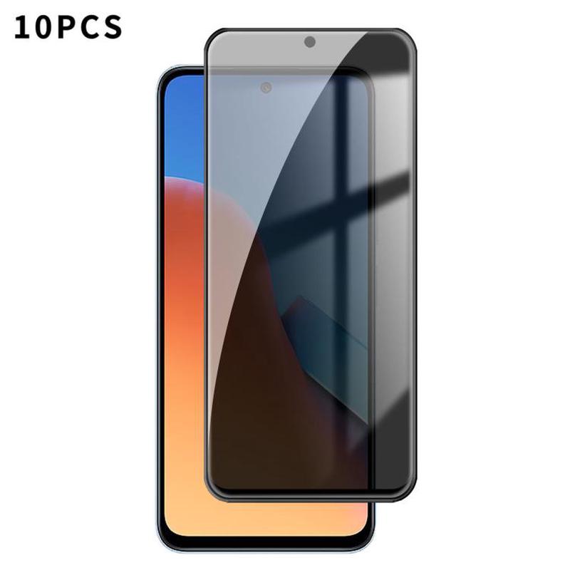 For Redmi 12 4G 10pcs Kalebol High-Aluminum Screen-Printed Full-Coverage Black-Border Privacy Tempered Glass Film