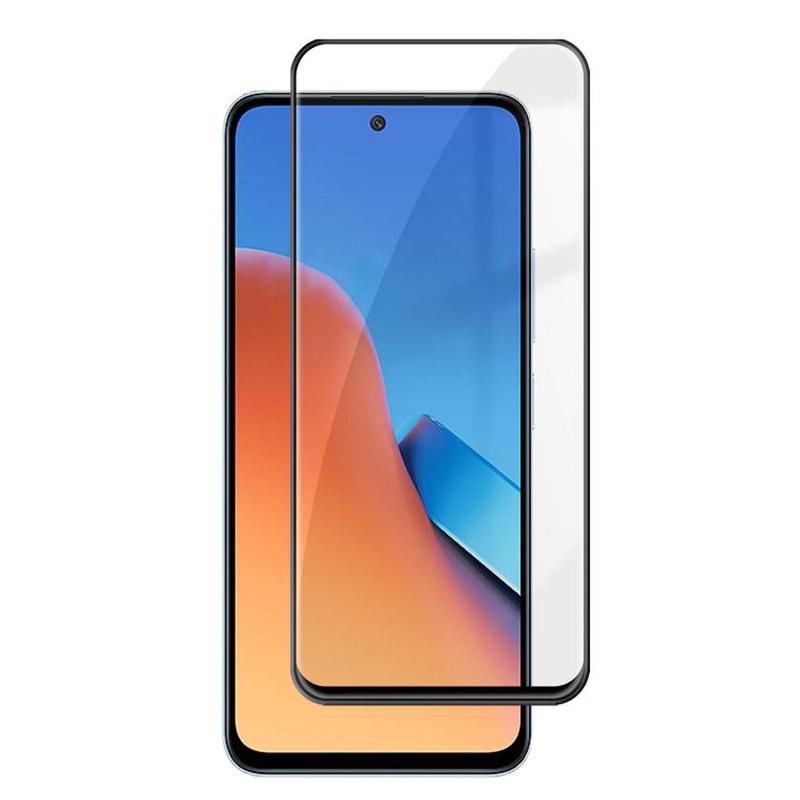 For Redmi 12 4G Kalebol High-Aluminum Screen-Printed Full-Coverage Anti-Fingerprint Black-Bordered HD Tempered Glass Film
