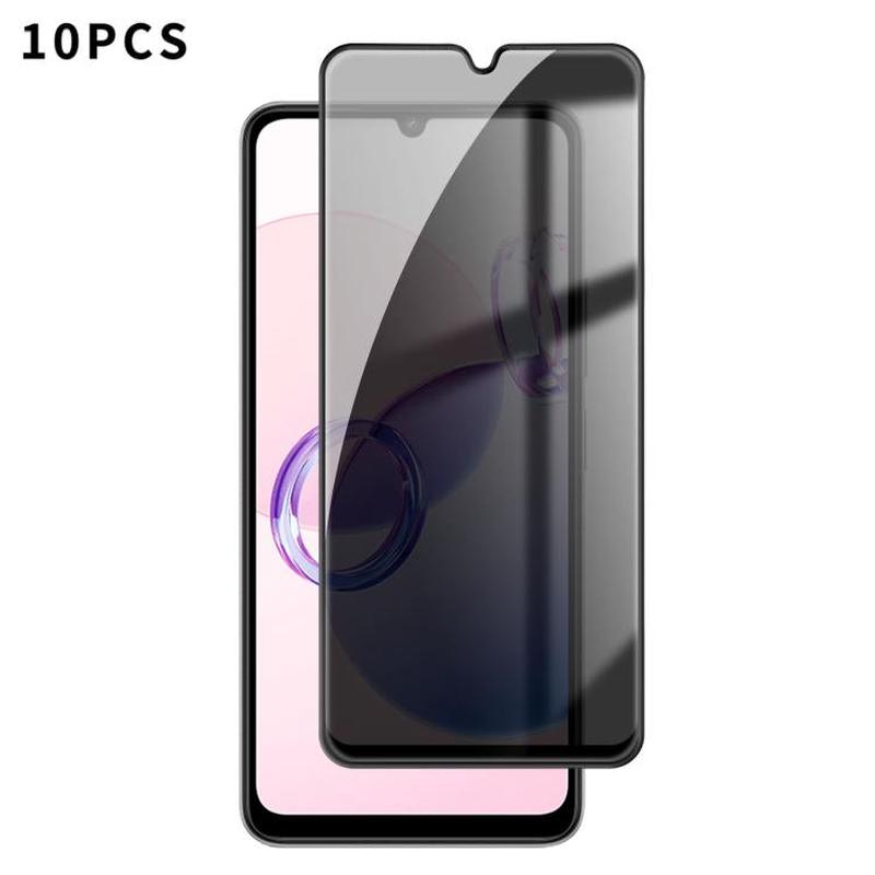 For Redmi 13C 5G 10pcs Kalebol High-Aluminum Screen-Printed Full-Coverage Black-Border Privacy Tempered Glass Film