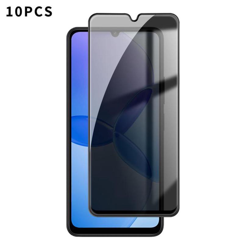 For Redmi 13R 5G 10pcs Kalebol High-Aluminum Screen-Printed Full-Coverage Black-Border Privacy Tempered Glass Film