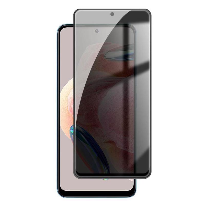For Redmi Note 12 4G Global Kalebol High-Aluminum Screen-Printed Full-Coverage Black-Border Privacy Tempered Glass Film