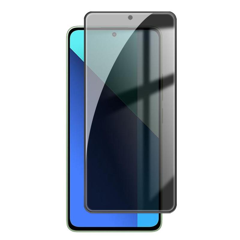For Redmi Note 13 Pro 4G Kalebol High-Aluminum Screen-Printed Full-Coverage Black-Border Privacy Tempered Glass Film