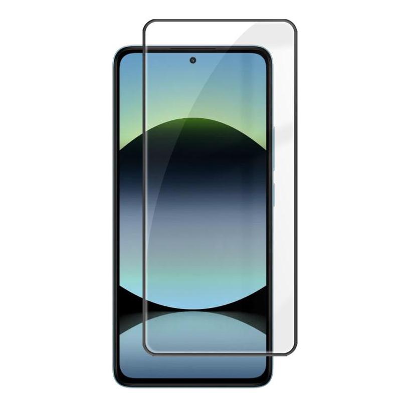 For Redmi Note 14 5G Kalebol High-Aluminum Screen-Printed Full-Coverage Anti-Fingerprint Black-Bordered HD Tempered Glass Film