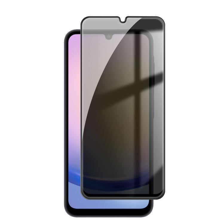For Samsung Galaxy A25 5G Kalebol High-Aluminum Screen-Printed Full-Coverage Black-Border Privacy Tempered Glass Film