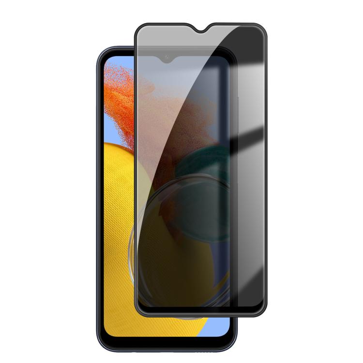 For Samsung Galaxy M14 5G Kalebol High-Aluminum Screen-Printed Full-Coverage Black-Border Privacy Tempered Glass Film