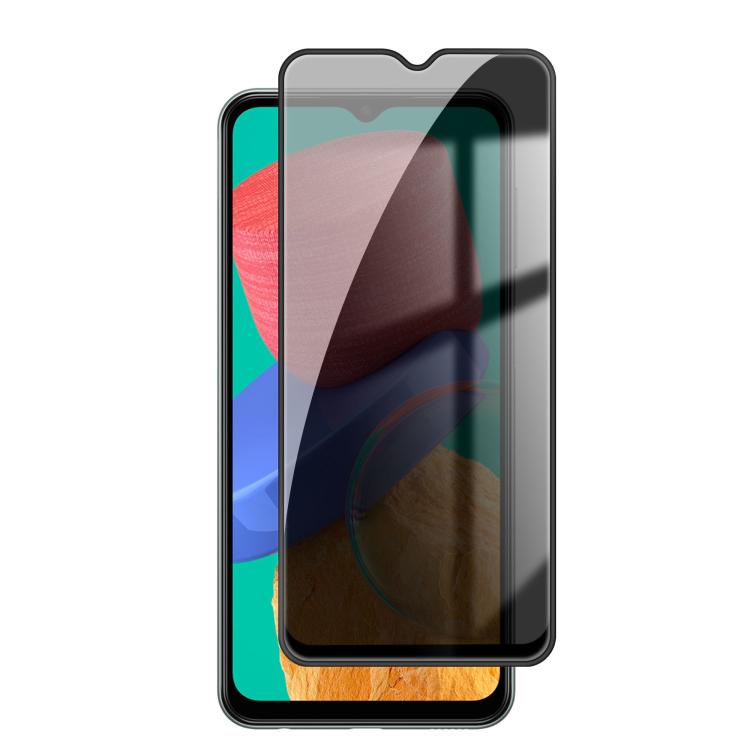 For Samsung Galaxy M33 5G Kalebol High-Aluminum Screen-Printed Full-Coverage Black-Border Privacy Tempered Glass Film