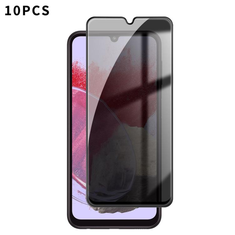 For Samsung Galaxy M34 5G 10pcs Kalebol High-Aluminum Screen-Printed Full-Coverage Black-Border Privacy Tempered Glass Film
