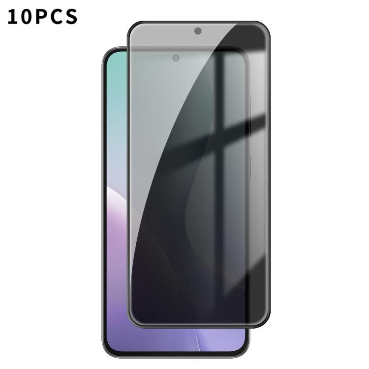 For Samsung Galaxy M56 5G 10pcs Kalebol High-Aluminum Screen-Printed Full-Coverage Black-Border Privacy Tempered Glass Film