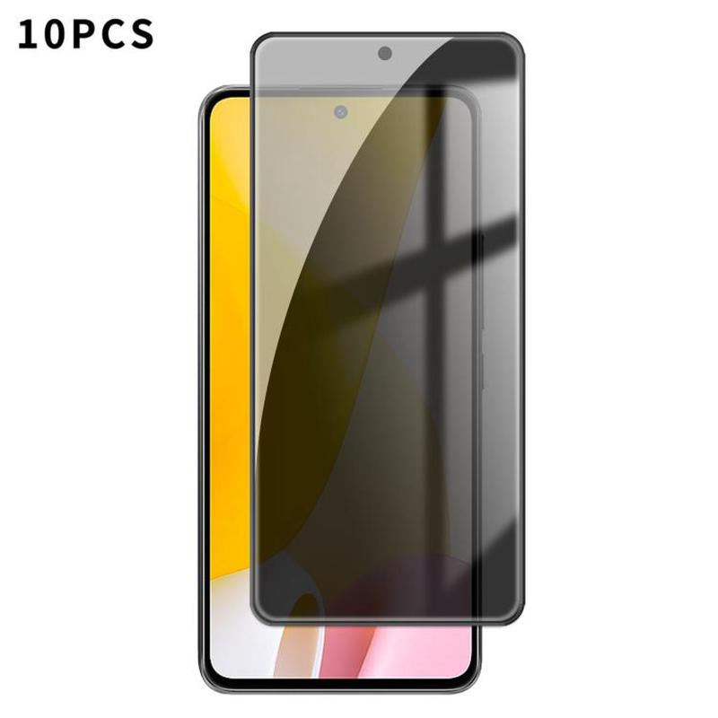 For Xiaomi 12 Lite 10pcs Kalebol High-Aluminum Screen-Printed Full-Coverage Black-Border Privacy Tempered Glass Film