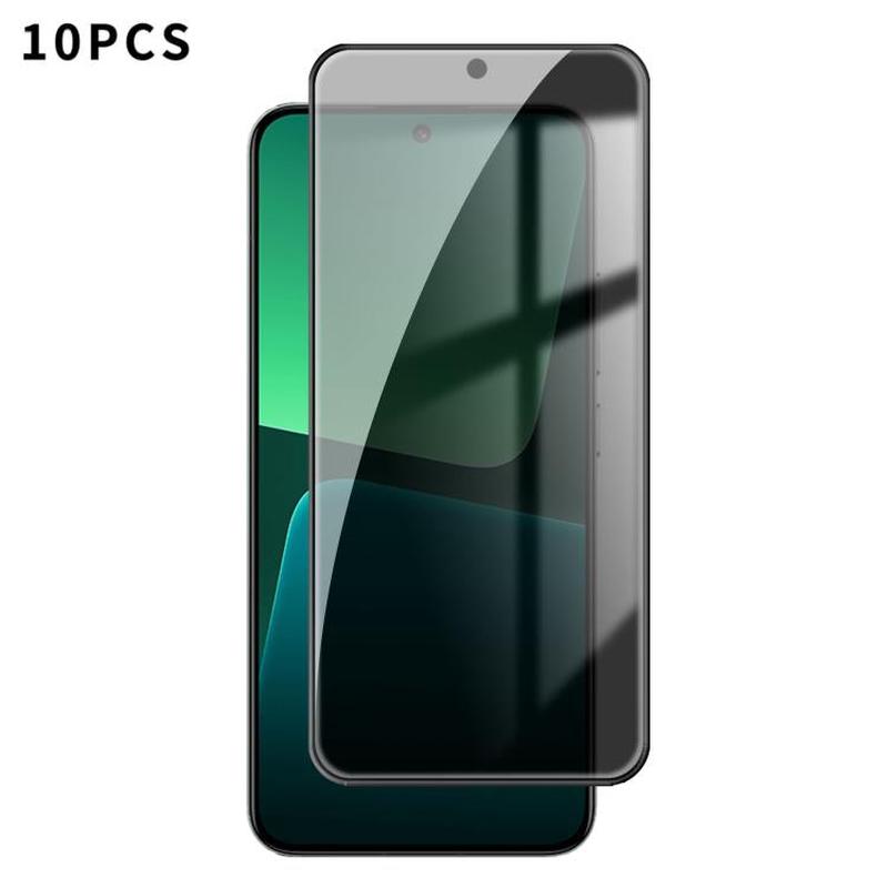 For Xiaomi 13 10pcs Kalebol High-Aluminum Screen-Printed Full-Coverage Black-Border Privacy Tempered Glass Film