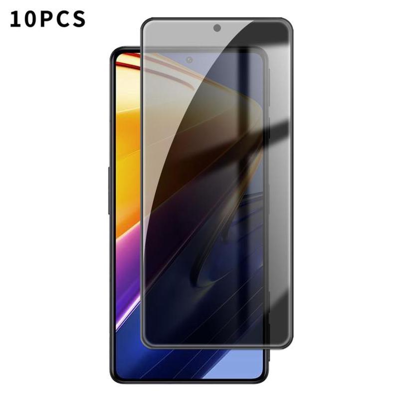 For Xiaomi Poco F4 GT 10pcs Kalebol High-Aluminum Screen-Printed Full-Coverage Black-Border Privacy Tempered Glass Film