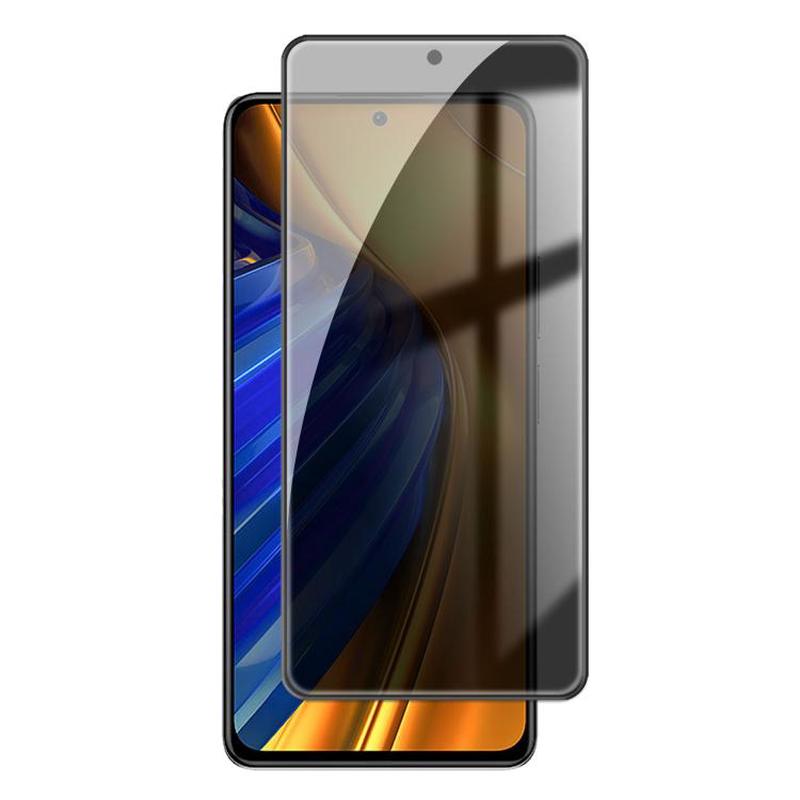 For Xiaomi Poco F4 Kalebol High-Aluminum Screen-Printed Full-Coverage Black-Border Privacy Tempered Glass Film