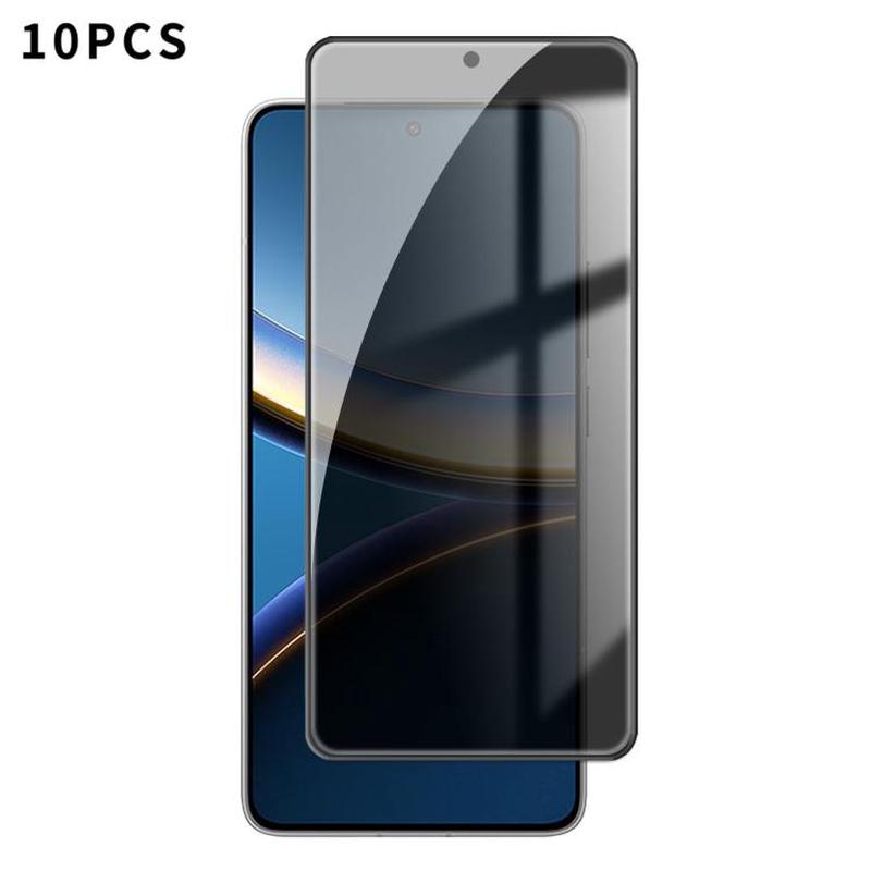 For Xiaomi Poco F7 Pro 10pcs Kalebol High-Aluminum Screen-Printed Full-Coverage Black-Border Privacy Tempered Glass Film