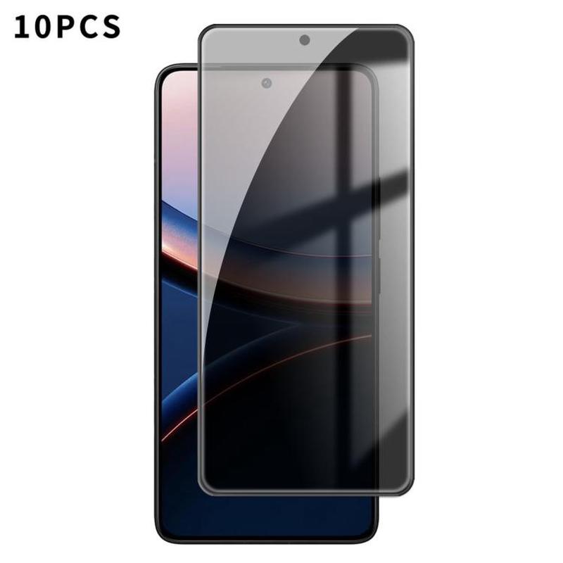 For Xiaomi Poco F7 Ultra 10pcs Kalebol High-Aluminum Screen-Printed Full-Coverage Black-Border Privacy Tempered Glass Film