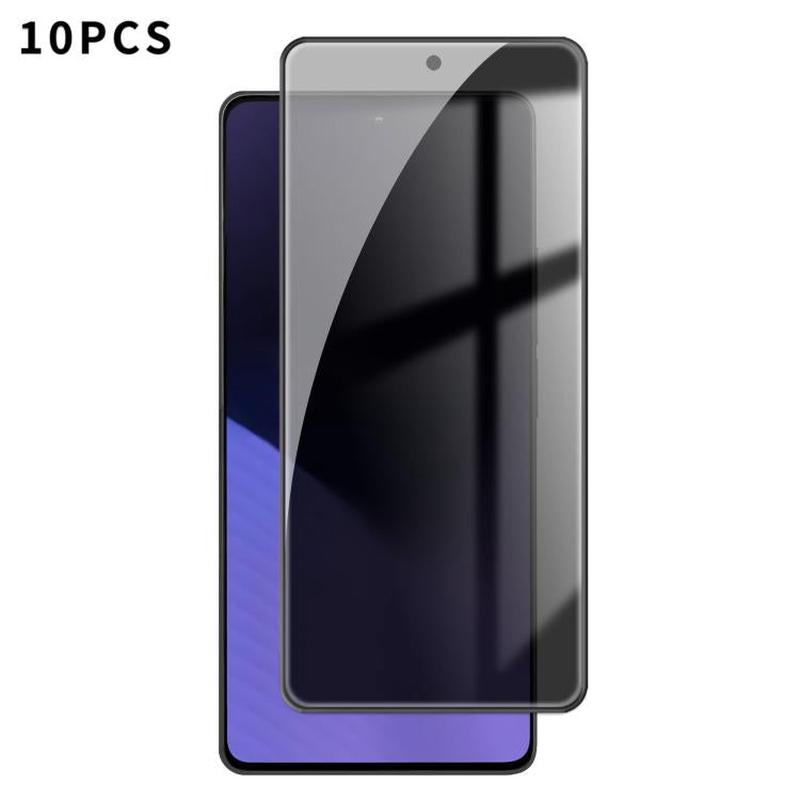 For Xiaomi Poco X6 Neo 5G 10pcs Kalebol High-Aluminum Screen-Printed Full-Coverage Black-Border Privacy Tempered Glass Film