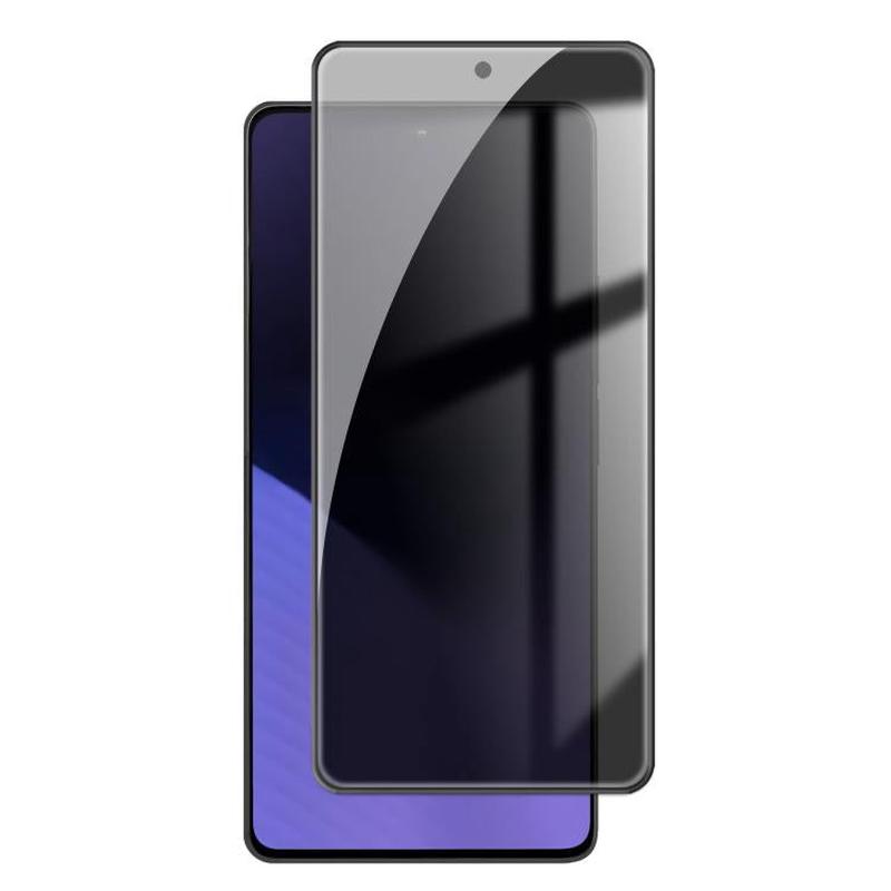 For Xiaomi Poco X6 Neo 5G Kalebol High-Aluminum Screen-Printed Full-Coverage Black-Border Privacy Tempered Glass Film