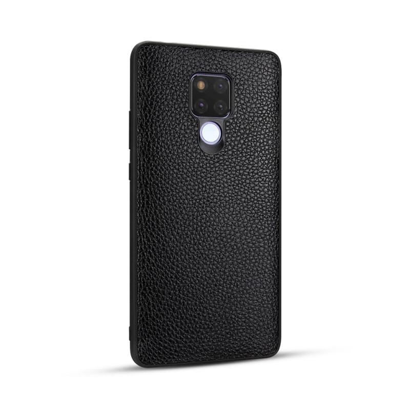 For Huawei Mate 20X Lychee Grain Cortex Anti-falling TPU Mobile Phone Shell Protective Case(Black)