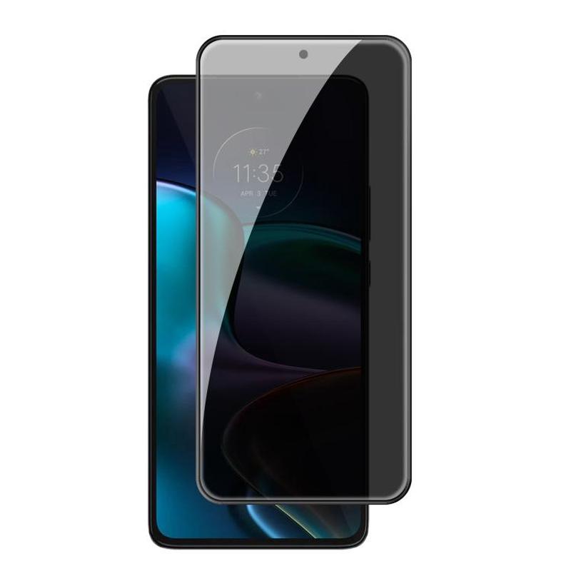 For Motorola Edge 30 Kalebol High-Aluminum Screen-Printed Full-Coverage Black-Border Privacy Tempered Glass Film