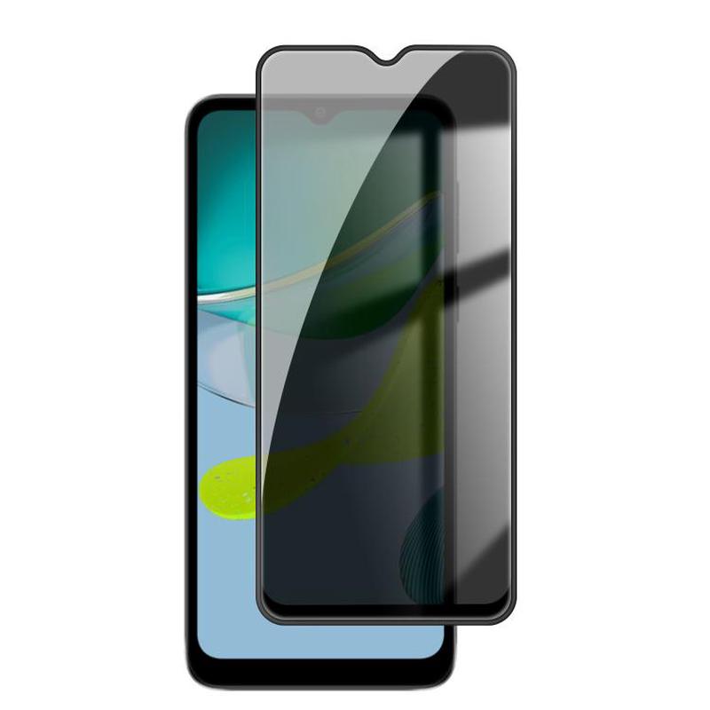 For Motorola Moto E13 Kalebol High-Aluminum Screen-Printed Full-Coverage Black-Border Privacy Tempered Glass Film