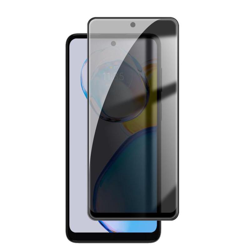 For Motorola Moto E32 Kalebol High-Aluminum Screen-Printed Full-Coverage Black-Border Privacy Tempered Glass Film