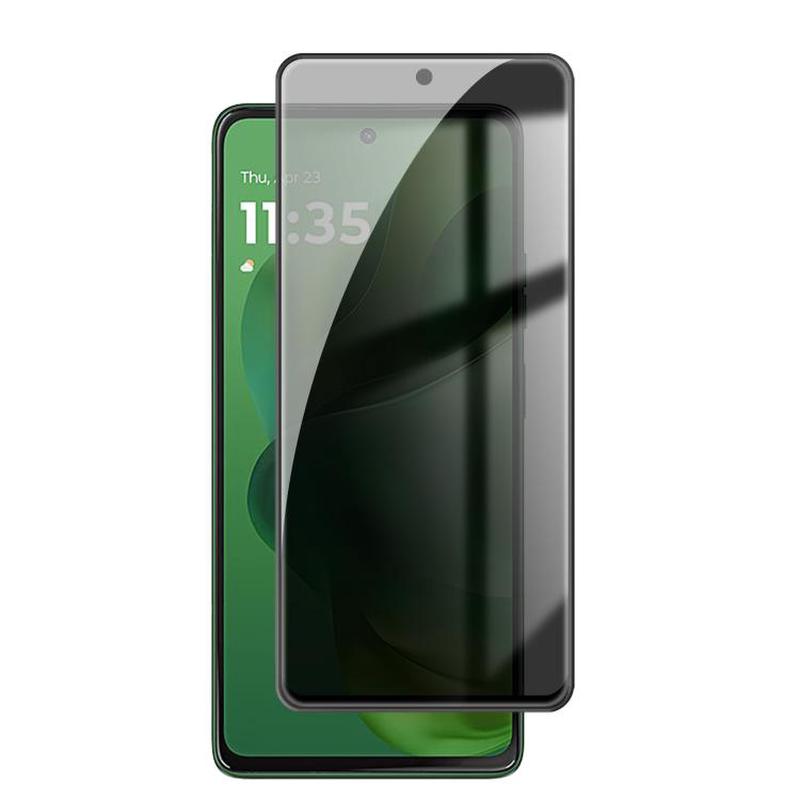 For Motorola Moto G Power 2025 Kalebol High-Aluminum Screen-Printed Full-Coverage Black-Border Privacy Tempered Glass Film