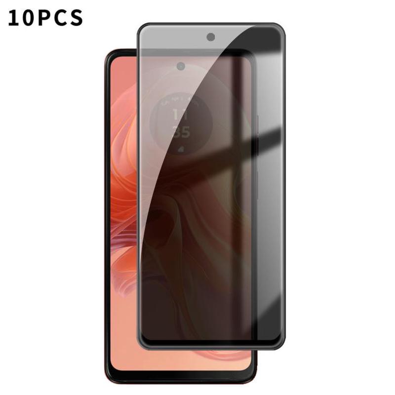 For Motorola Moto G04 10pcs Kalebol High-Aluminum Screen-Printed Full-Coverage Black-Border Privacy Tempered Glass Film