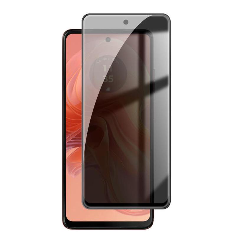 For Motorola Moto G04 Kalebol High-Aluminum Screen-Printed Full-Coverage Black-Border Privacy Tempered Glass Film